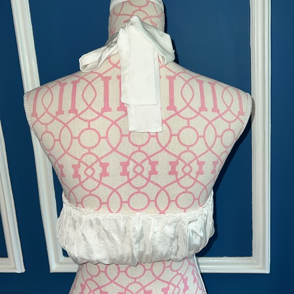 Lovers and Friends Aleric White Halter Cropped Top - Size XS - Picture 5 of 8